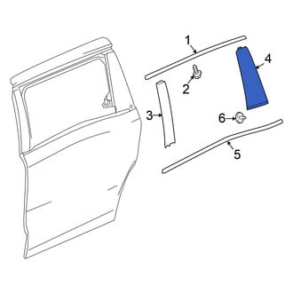 Honda OE - Rear Right Rearward Door Applique