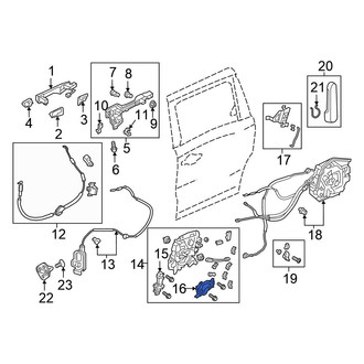 Honda OE - Left Sliding Door Lock Actuator
