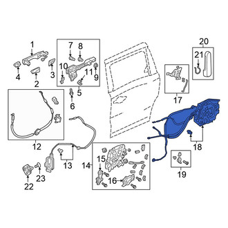 Honda OE - Left Sliding Door Lock Actuator