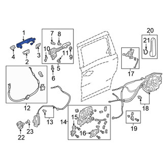 Honda OE - Left Outer Sliding Door Handle