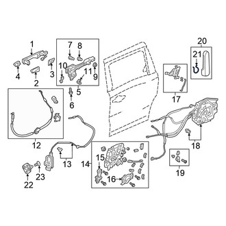 Honda OE - Sliding Door Handle Clip