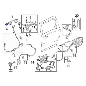 Honda OE - Left Sliding Door Handle Cap
