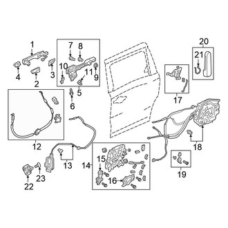Honda OE - Side Loading Door - Lock & Hardware (With Power Sliding)