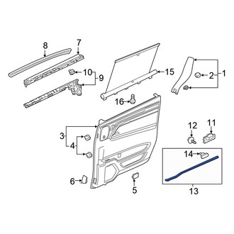 Honda OE - Left Lower Inner Sliding Door Weatherstrip