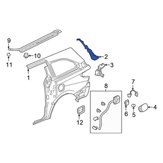 Honda OE - Rear Left Quarter Panel Gutter