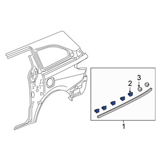 Honda OE - Front Quarter Panel Molding Clip
