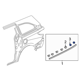 Honda OE - Rear Quarter Panel Molding Clip