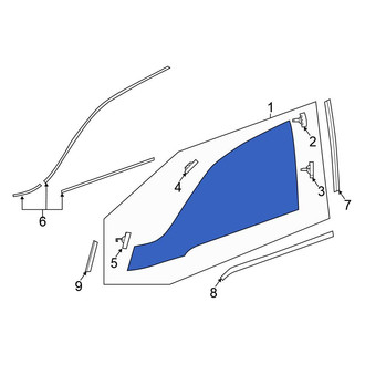 Honda OE - Rear Left Side Panel Glass