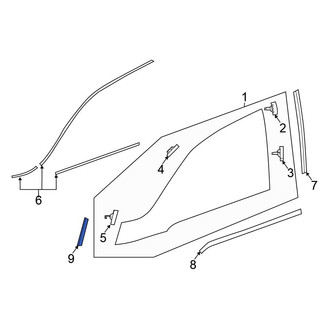 Honda OE - Rear Right Side Panel Glass Seal