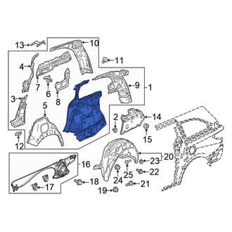 Honda OE - Rear Left Outer Quarter Panel