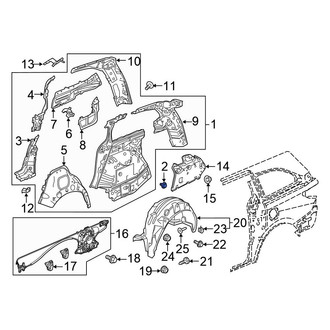 Honda OE - Lower Quarter Panel Bolt