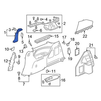 Honda OE - Left Body C-Pillar Trim Panel