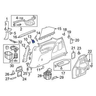 Honda OE - Rear Left Dashboard Air Vent