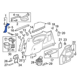Honda OE - Right Body C-Pillar Trim Panel