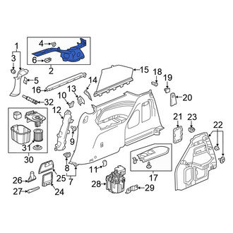 Honda OE - Right Body D-Pillar Trim Panel