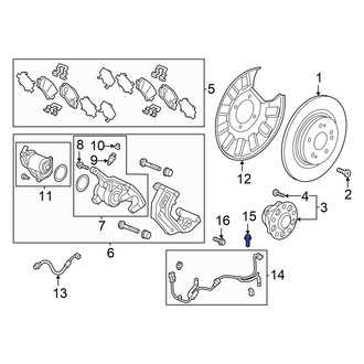 Honda OE - ABS Wheel Speed Sensor Bolt