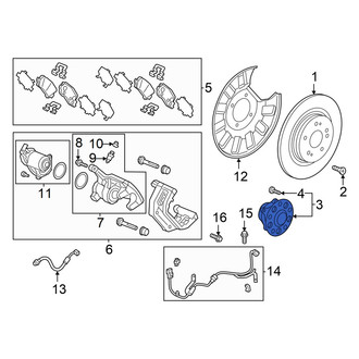 Honda OE - Rear Wheel Bearing and Hub Assembly