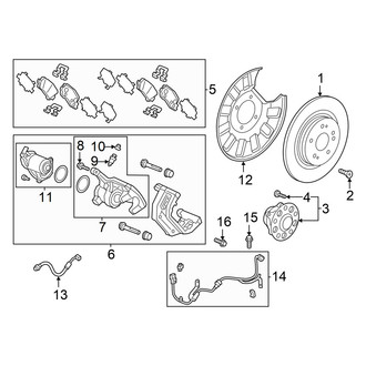 Honda OE - Rear Suspension - Brake Components