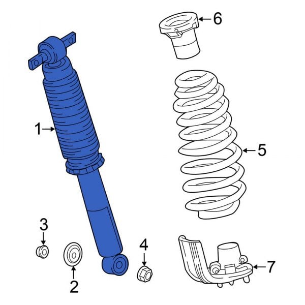 Honda OE 52610THRA12 Rear Suspension Shock Absorber