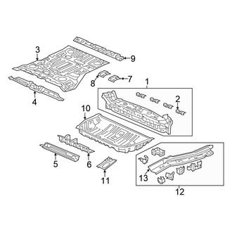 Honda OE - Rear Body & Floor - Floor & Rails