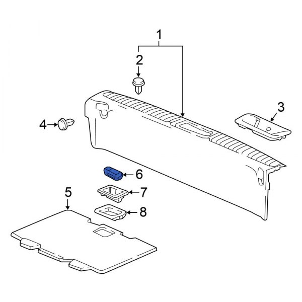 Spare Tire Compartment Cover Latch