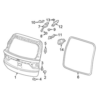 Honda OE - Lift Gate - Gate & Hardware (W/O Power)
