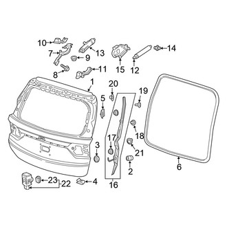 Honda OE - Lift Gate - Gate & Hardware (With Power)