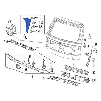 Honda OE - Rear Left Spoiler