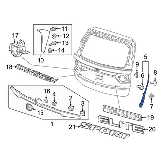 Honda OE - Rear Liftgate Reveal Molding