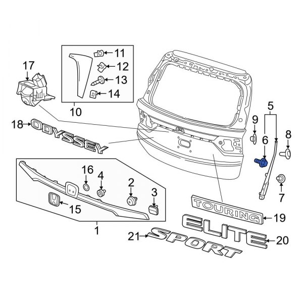 Liftgate Reveal Molding Clip