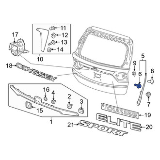 Honda OE - Liftgate Reveal Molding Clip