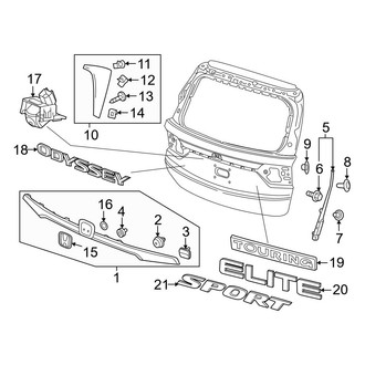 Honda OE - Lift Gate - Exterior Trim
