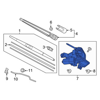 Honda OE - Rear Wiper Motor
