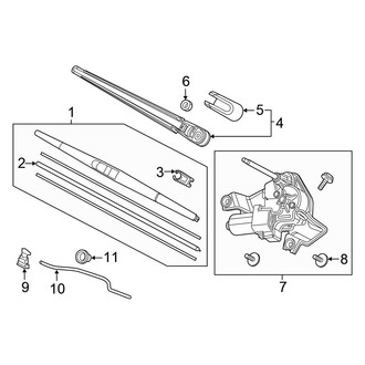 Honda OE - Lift Gate - Wiper & Washer Components (Elite / EX-L / Sport-L / Touring)