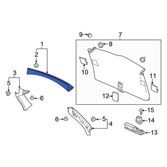 Honda OE - Rear Upper Liftgate Trim Cover