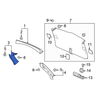 Honda OE - Rear Right Liftgate Trim Cover