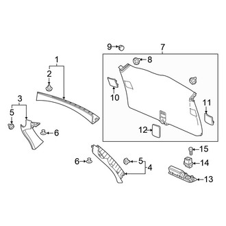Honda OE - Lift Gate - Interior Trim