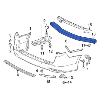 Honda OE - Rear Bumper Impact Bar