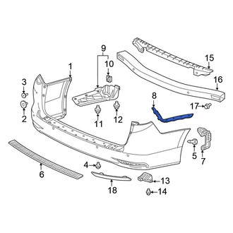 Honda OE - Rear Left Bumper Cover Bracket
