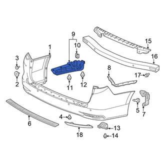 Honda OE - Rear Bumper Splash Shield