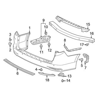 Honda OE - Rear Bumper - Bumper & Components