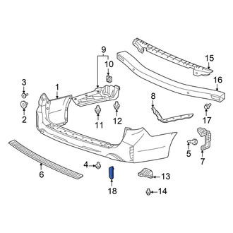 Honda OE - Rear Left Reflector Panel