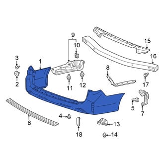 Honda OE - Rear Bumper Cover