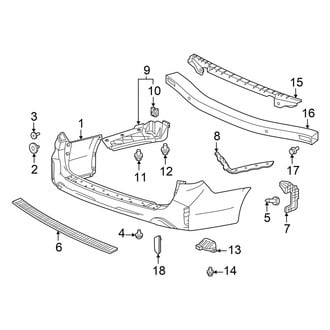 Honda OE - Rear Bumper - Bumper & Components