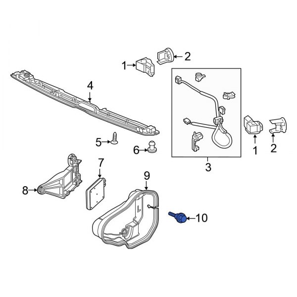 Blind Spot Detection System Warning Sensor Bolt