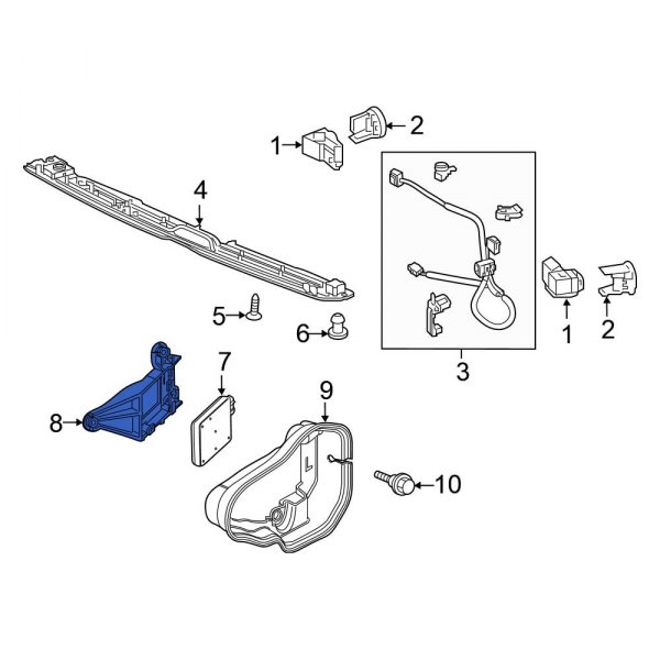 Blind Spot Detection System Warning Sensor Bracket