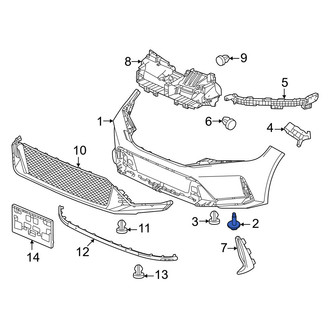 Honda OE - Center Radiator Support Splash Shield Bolt