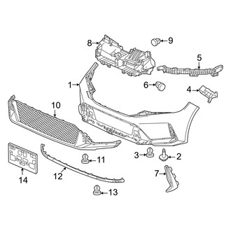 Honda OE - Front Bumper & Grille - Bumper & Components (Bumper Cover & Trim), (Type R)