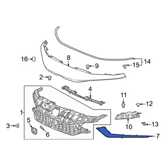 Honda OE - Front Right Grille Molding