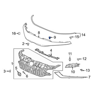 Honda OE - Front Right Bumper Cover Spacer Panel